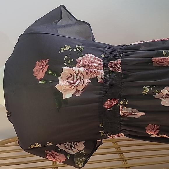 Live 4 Truth grey pink floral duster cover up layer piece size XL mauve - Picture 7 of 15